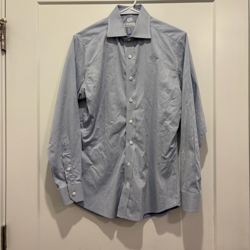 Brooks Brothers Regent Fit Dress Shirt Mens 15.5 33‎ Blue Stripe Non Iron Cotton